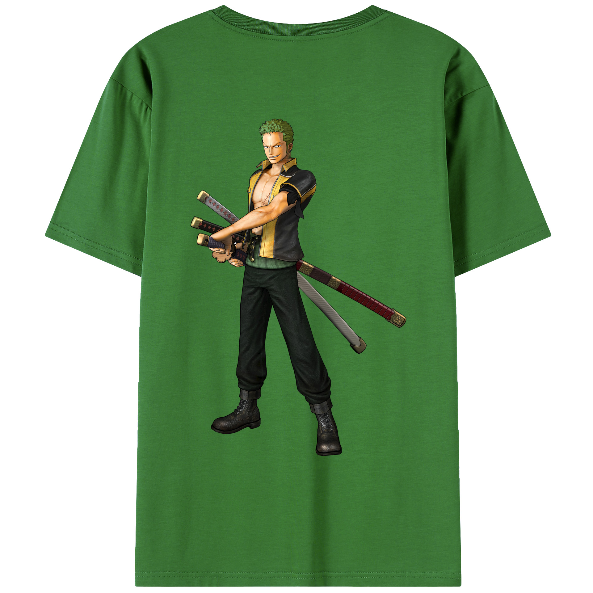 ワンピース ロロノア・ゾロ ONE PIECE Roronoa Zoro レディース半袖Tシャツ(バックプリント)